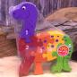 Preview: 3 D Holz Puzzle Dinosaurier mit Zahlen von 1-5