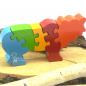 Preview: 3 D Holz Puzzle Tiger mit Zahlen von 1-5