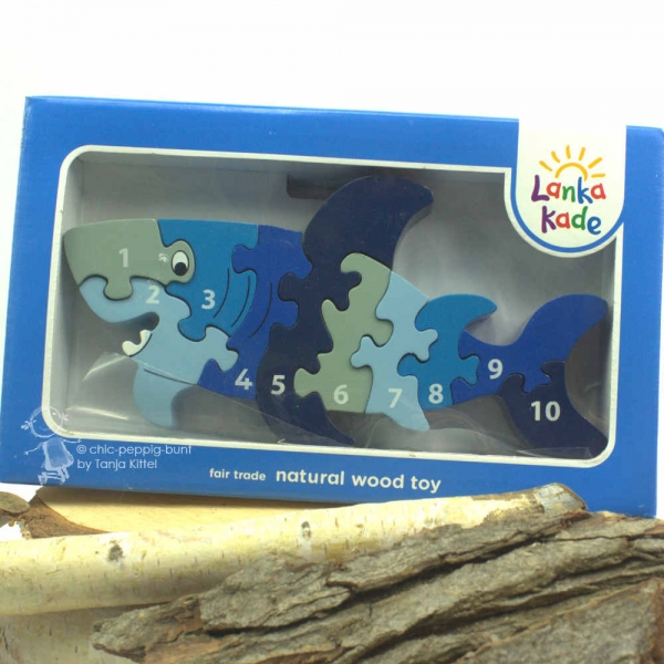 3 D Holz Puzzle mit Zahlen von 1-10